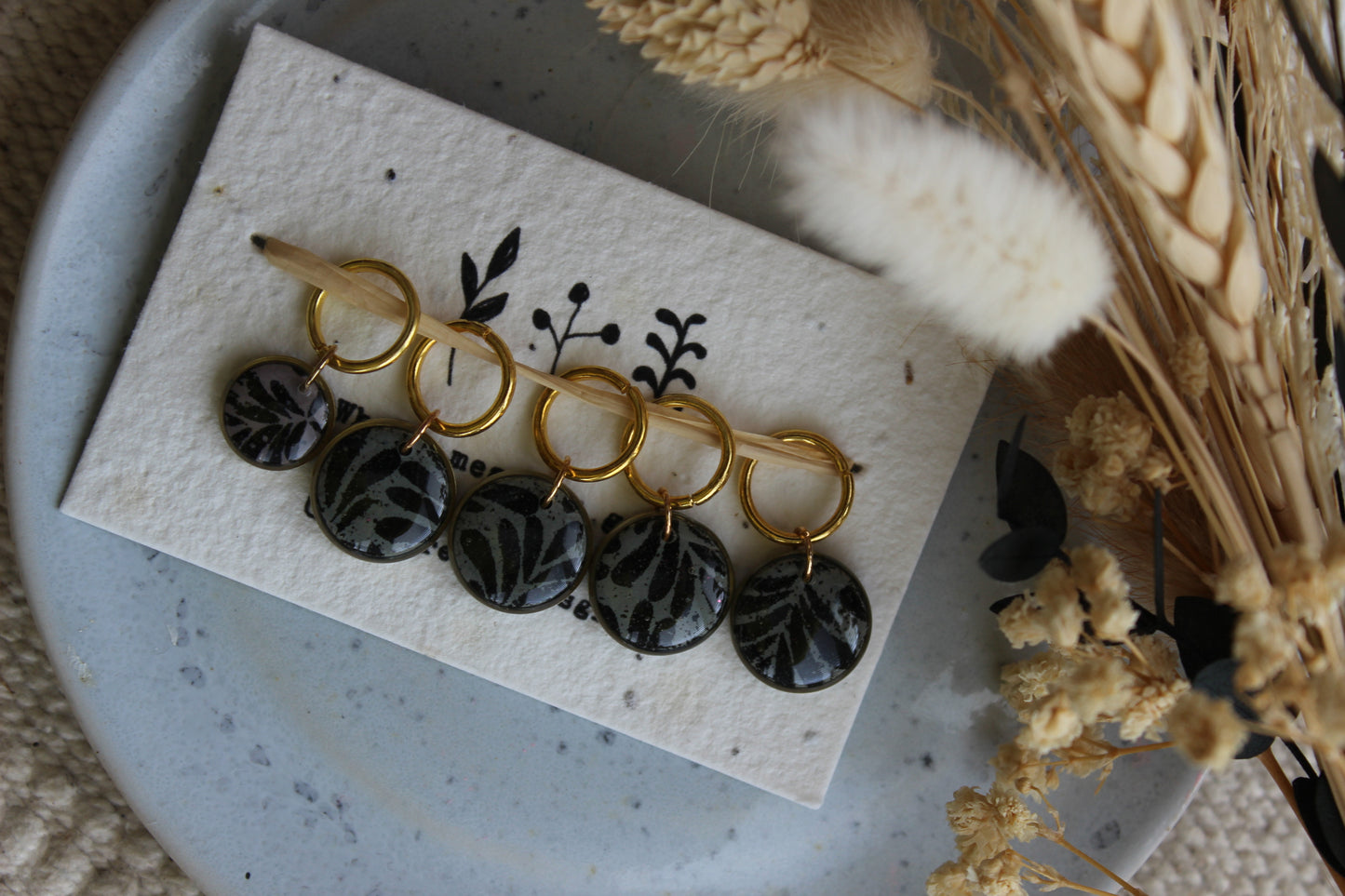 Abstract plant Polymer Clay Sitchmarker Set
