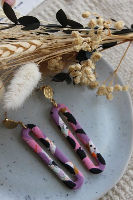 Long Statement Hoop Earrings