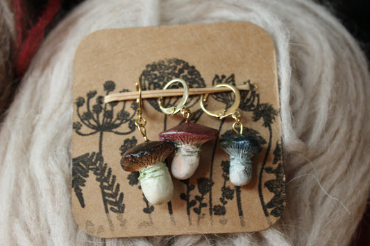 Woodland Mushroom Stitchmarker Set