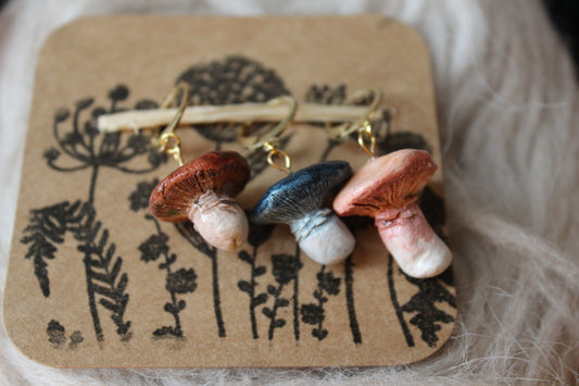 Woodland Mushroom Stitchmarker Set