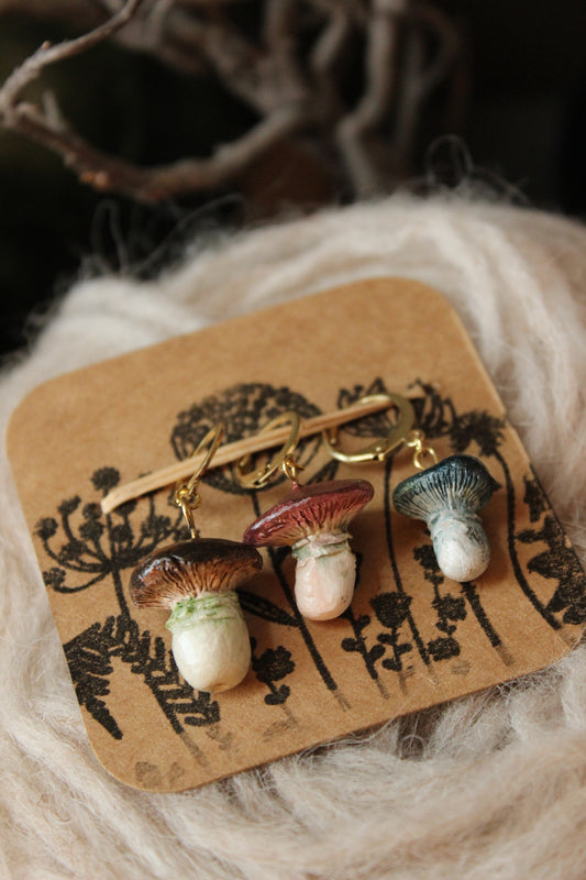 Woodland Mushroom Stitchmarker Set