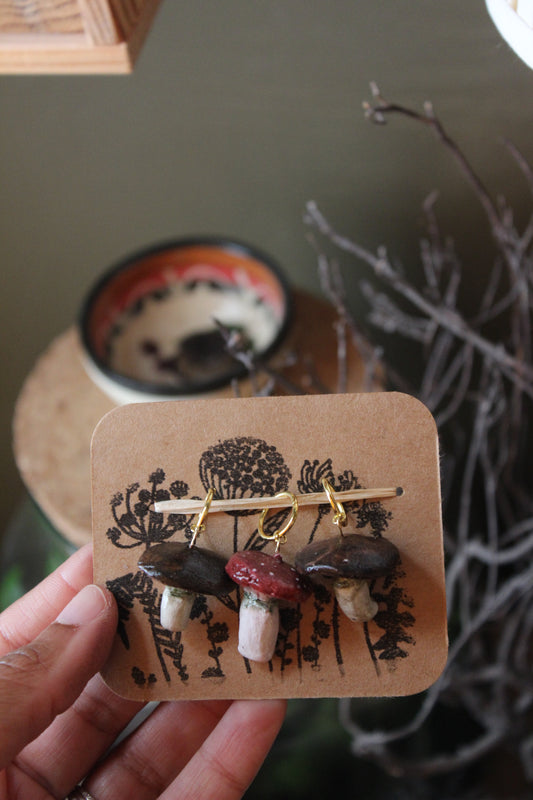 Woodland Mushroom Stitchmarker Set (Large)