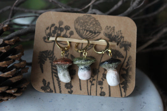 Clay Mushroom Stitchmarker Set