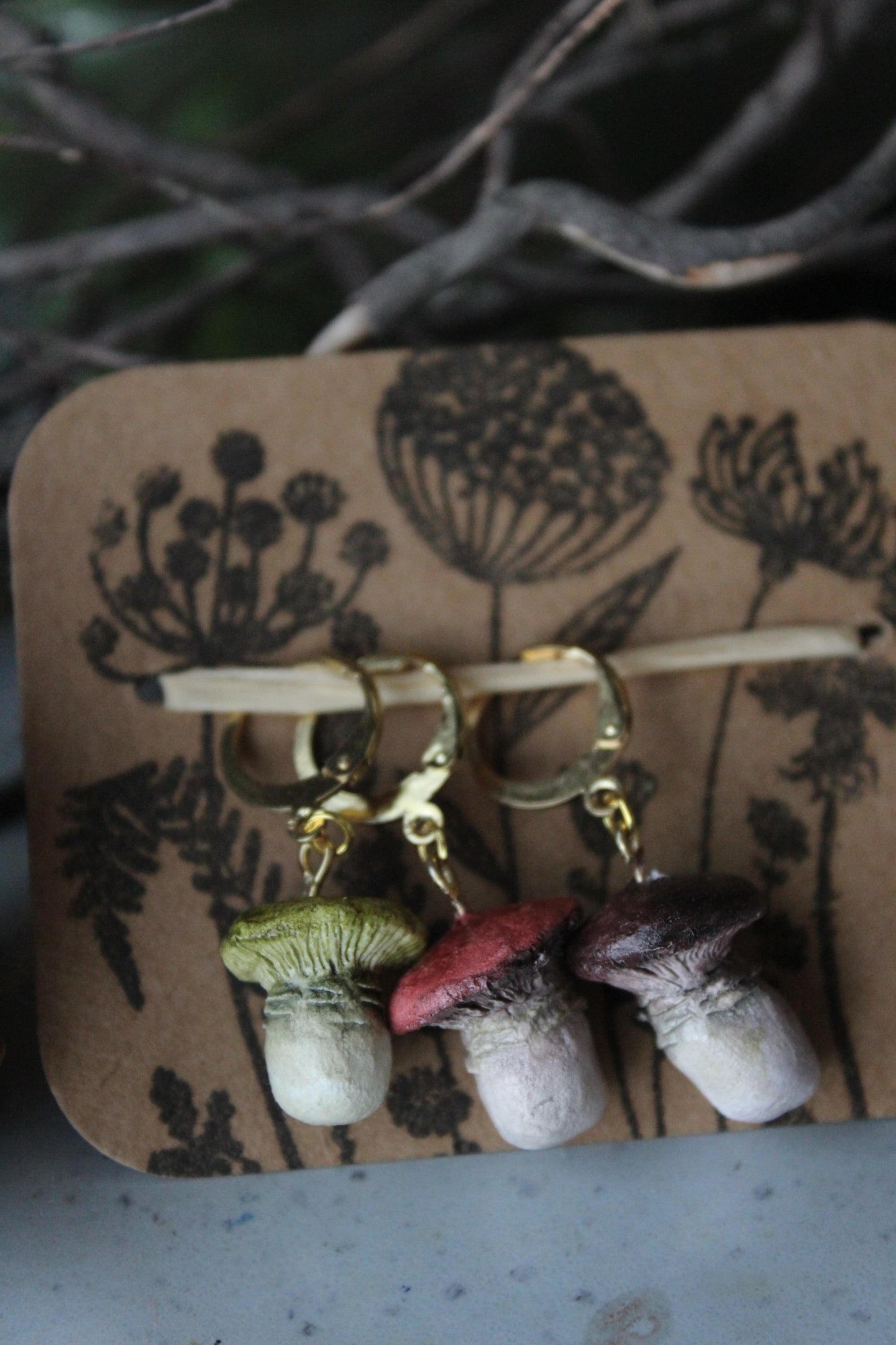 Clay Mushroom Stitchmarker Set