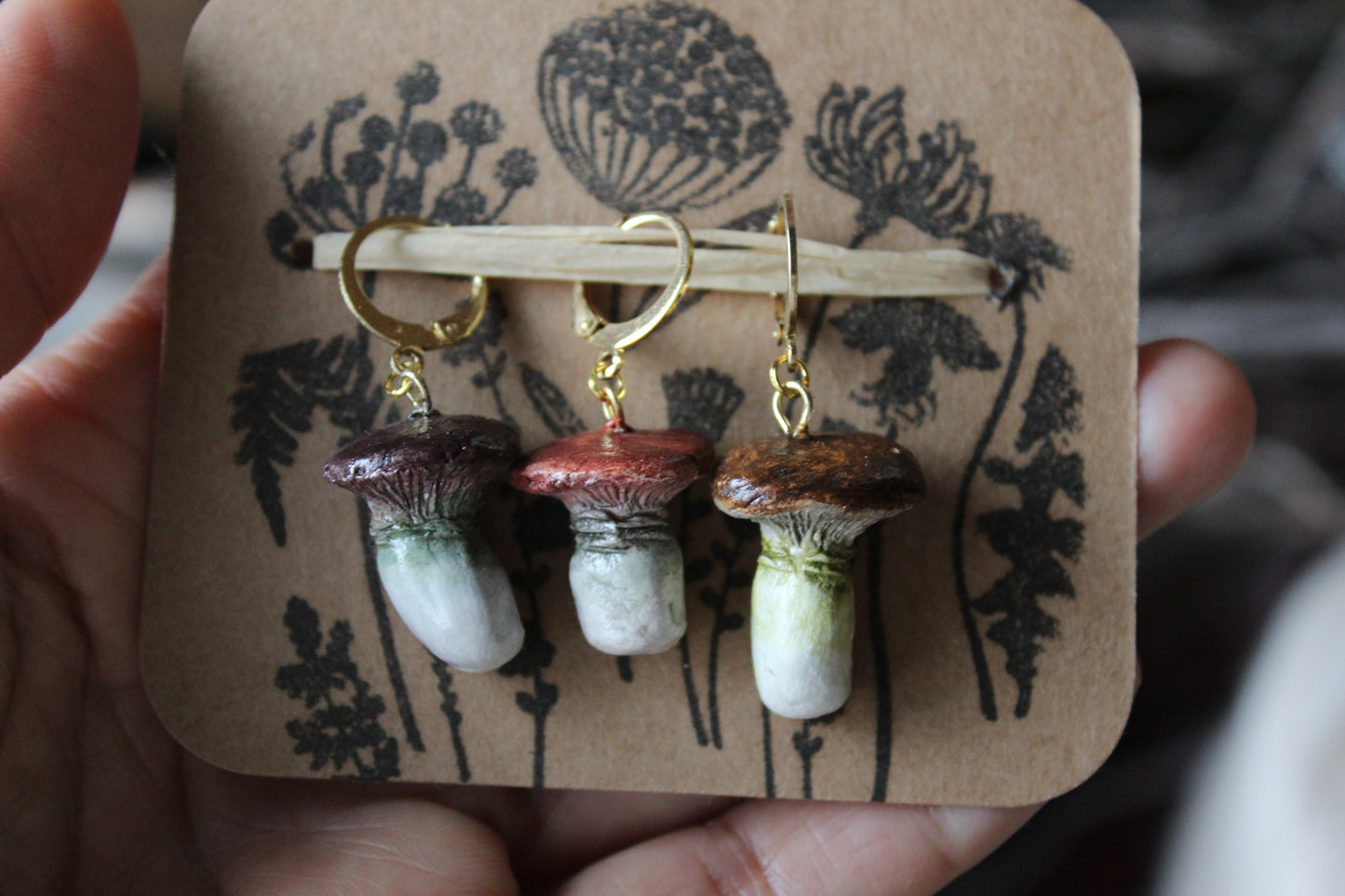 Clay Mushroom Stitchmarker Set