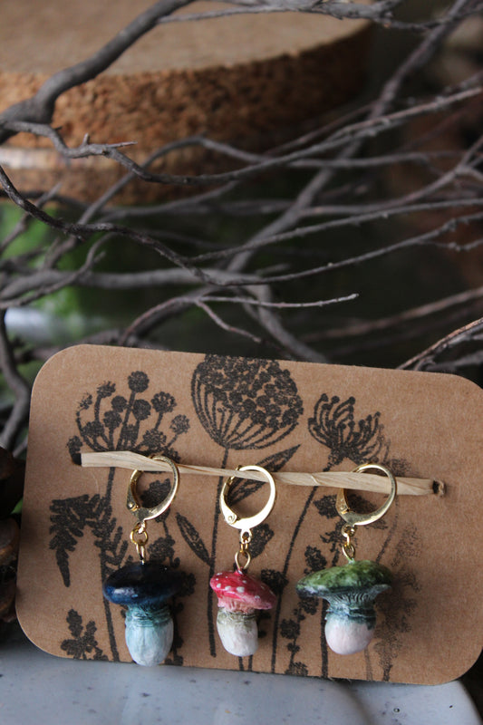 Clay Mushroom Stitchmarker Set