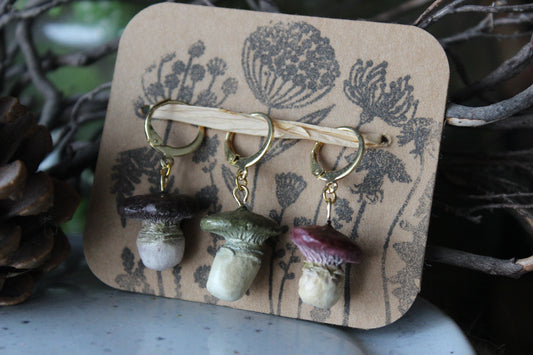 Clay Mushroom Stitchmarker Set