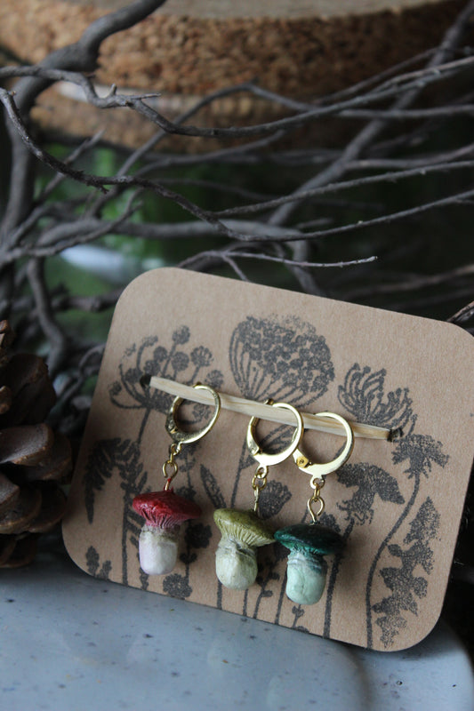 Clay Mushroom Stitchmarker Set