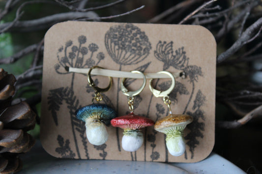 Clay Mushroom Stitchmarker Set