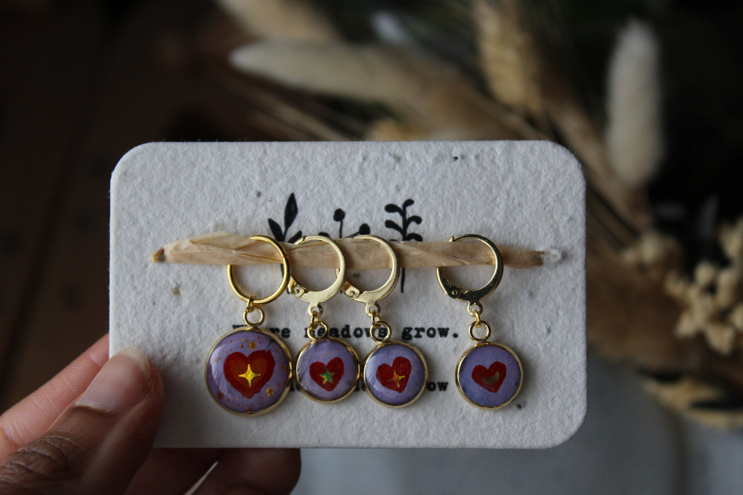 Heart, Moon and Stars Stitchmarker Set