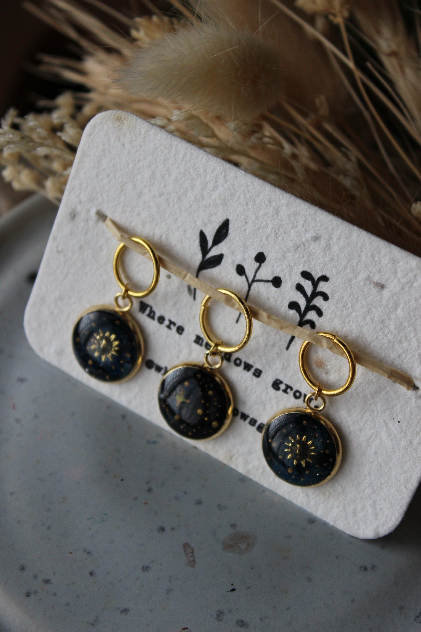 Sun and Star Night Stitchmarker Set