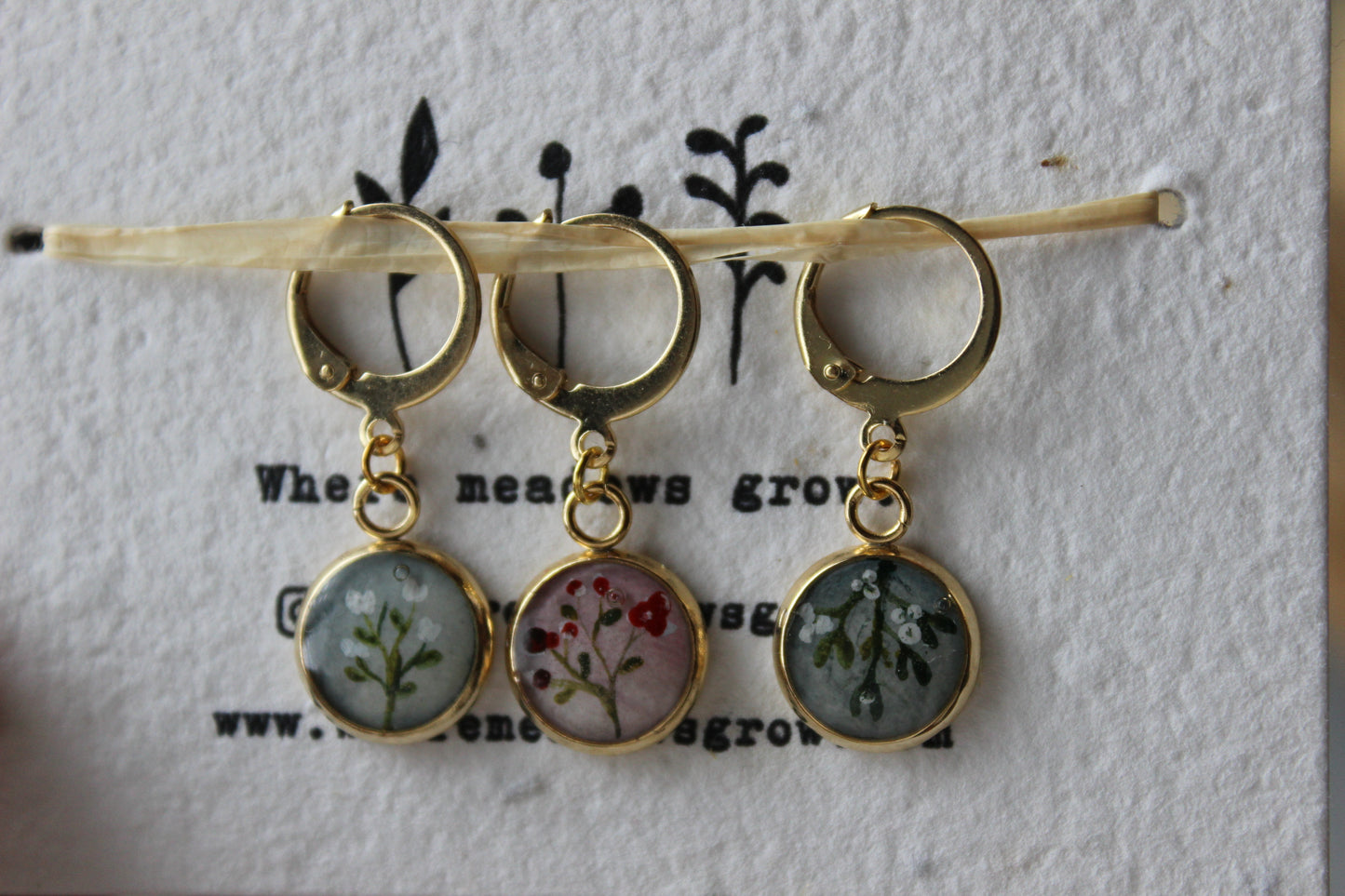 Winter Blossoms Stitchmarker Set