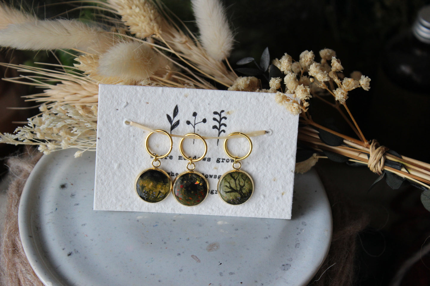 Evening Cottage Stitchmarker Set