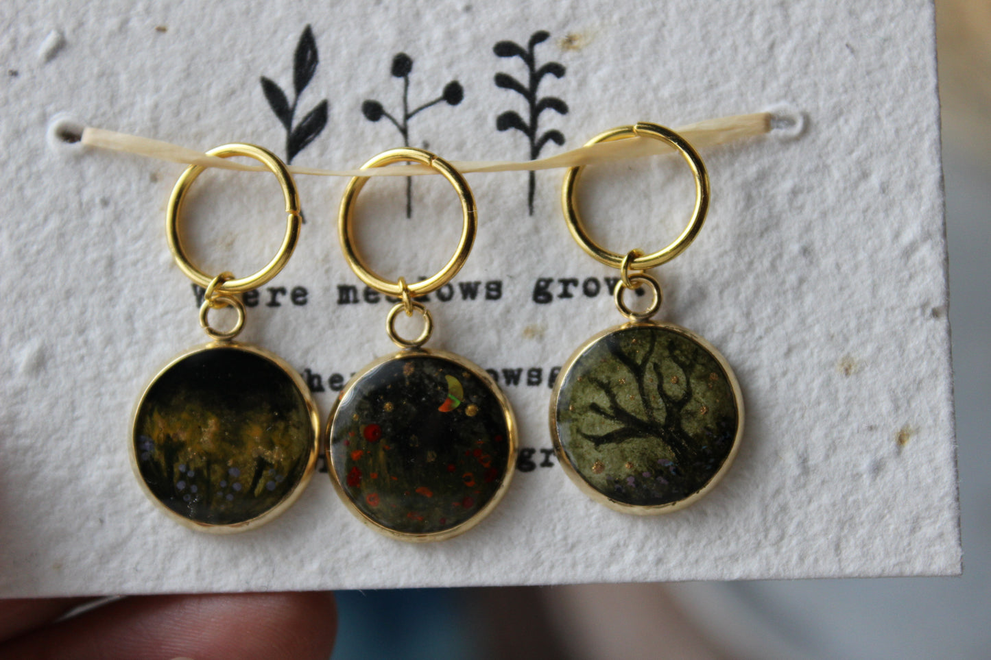 Evening Cottage Stitchmarker Set