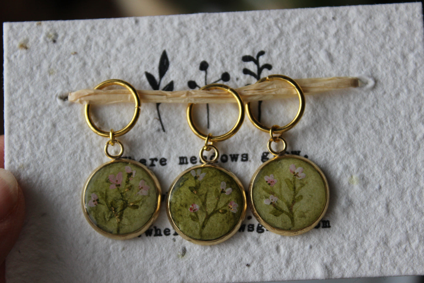 Pink Blossoms Stitchmarker Set