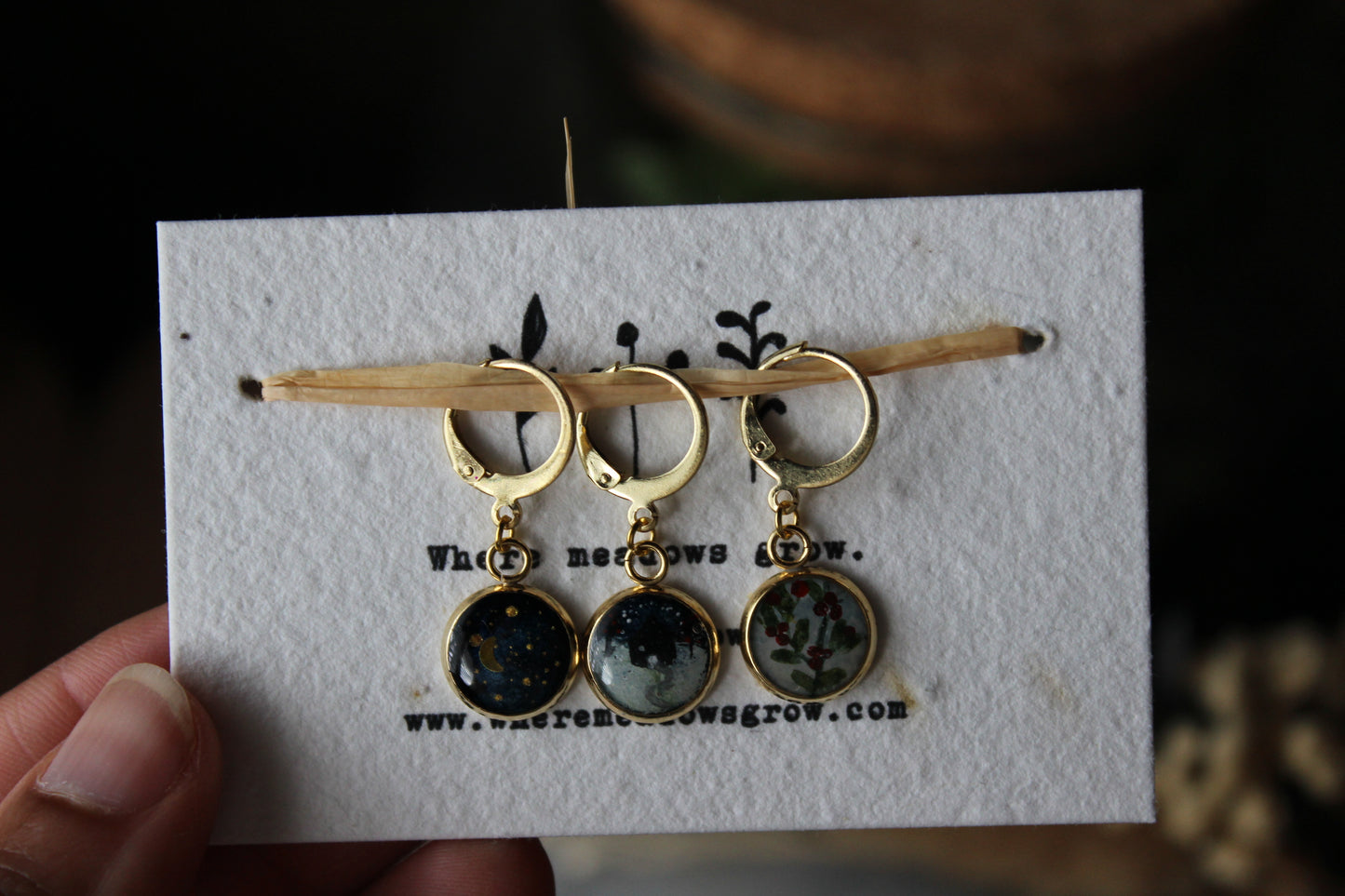 Snowy Cottage Stitchmarker Set