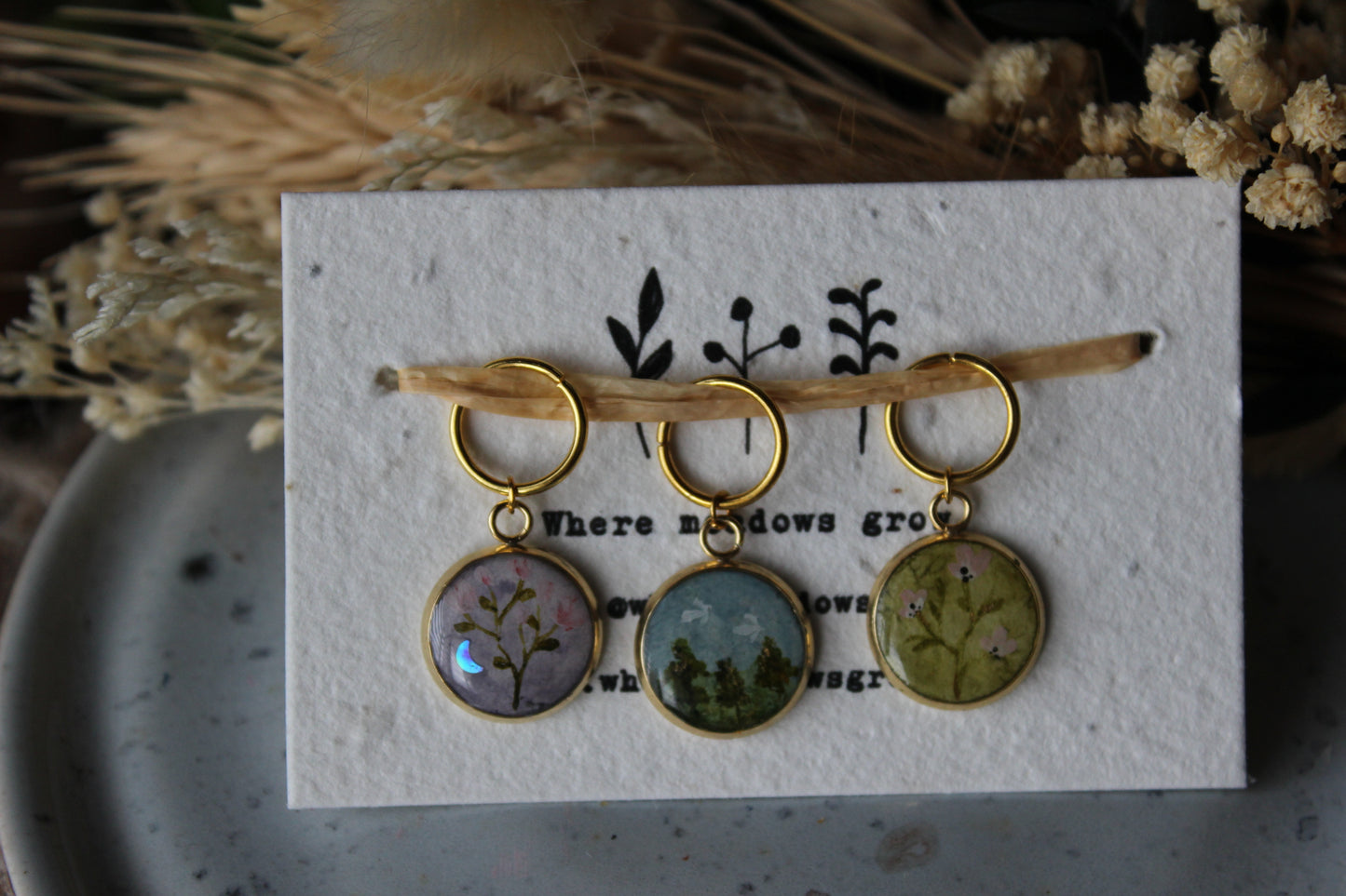 Blossoms and Meadows Stitchmarker Set