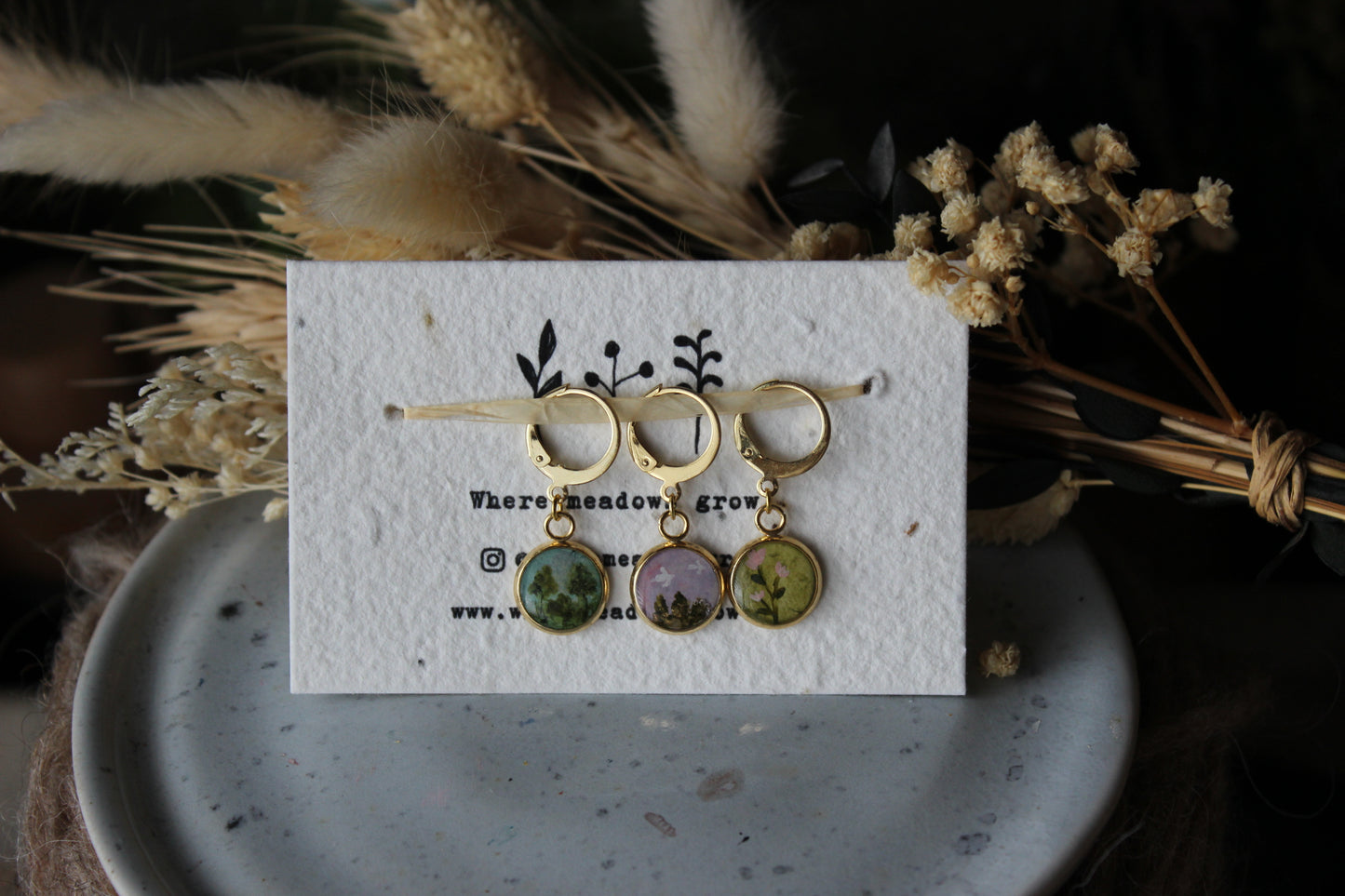 Birds above the trees Stitchmarker Set