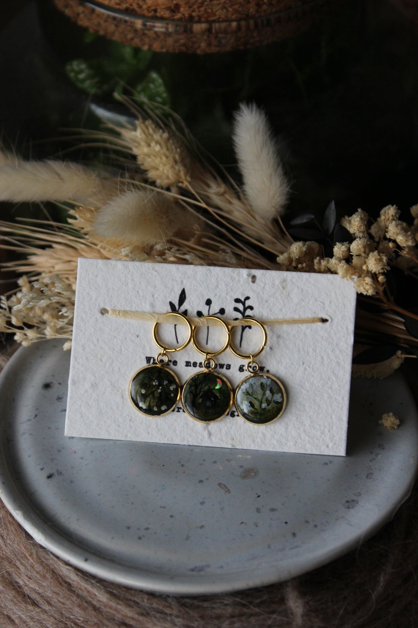 Mistletoe cottage Stitchmarker Set