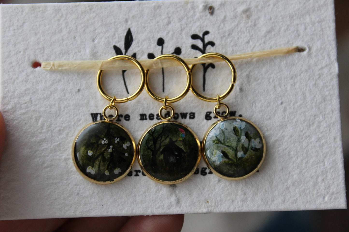 Mistletoe cottage Stitchmarker Set