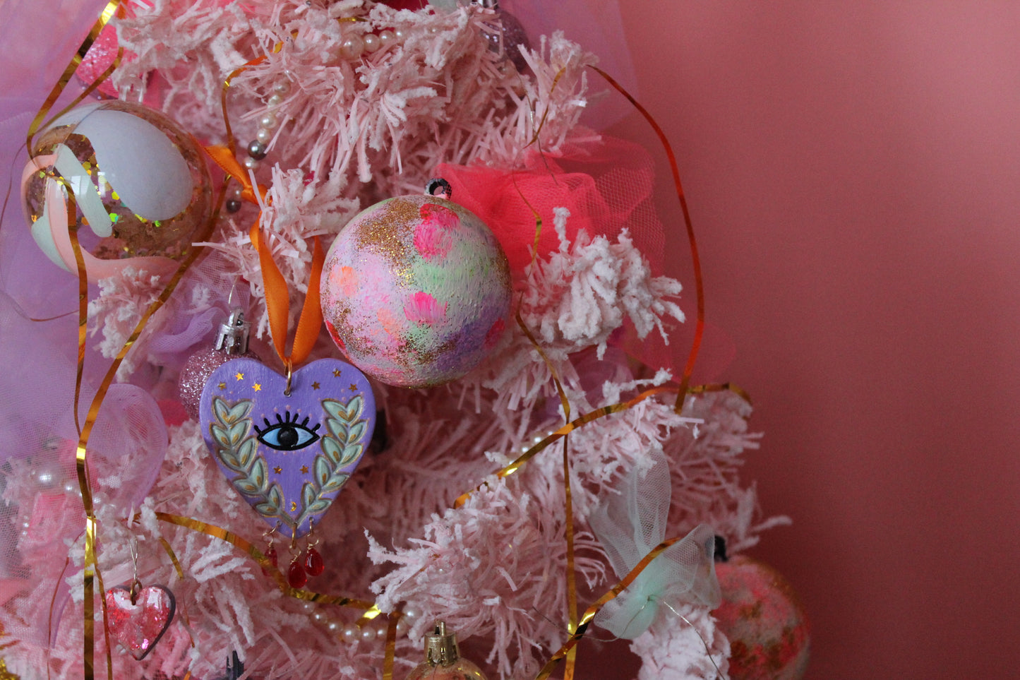 Clay Seeing Heart Ornament