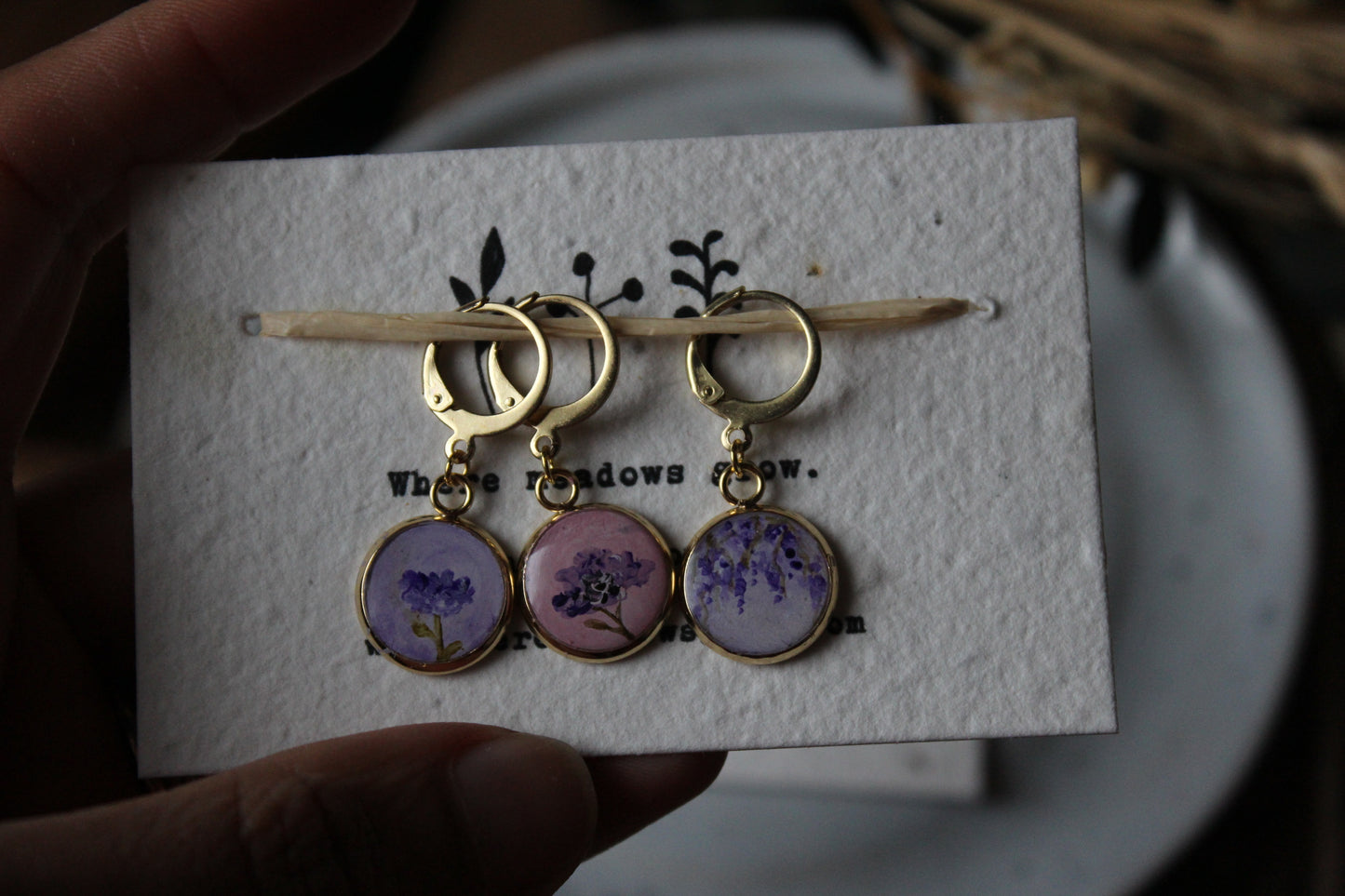 Purple and Pink Blossoms Stitchmarker Set