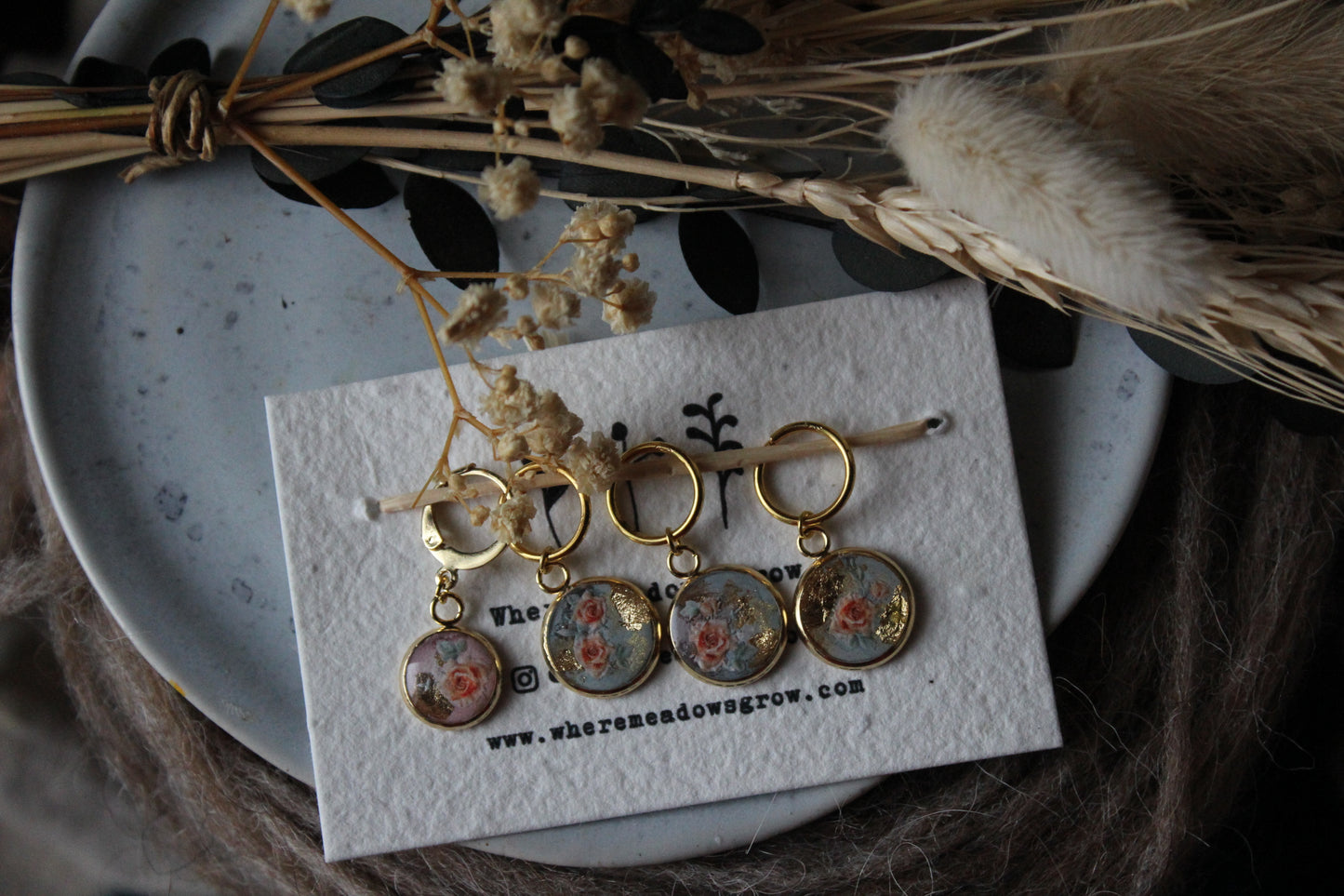 Kitsch Roses Stitchmarker Set