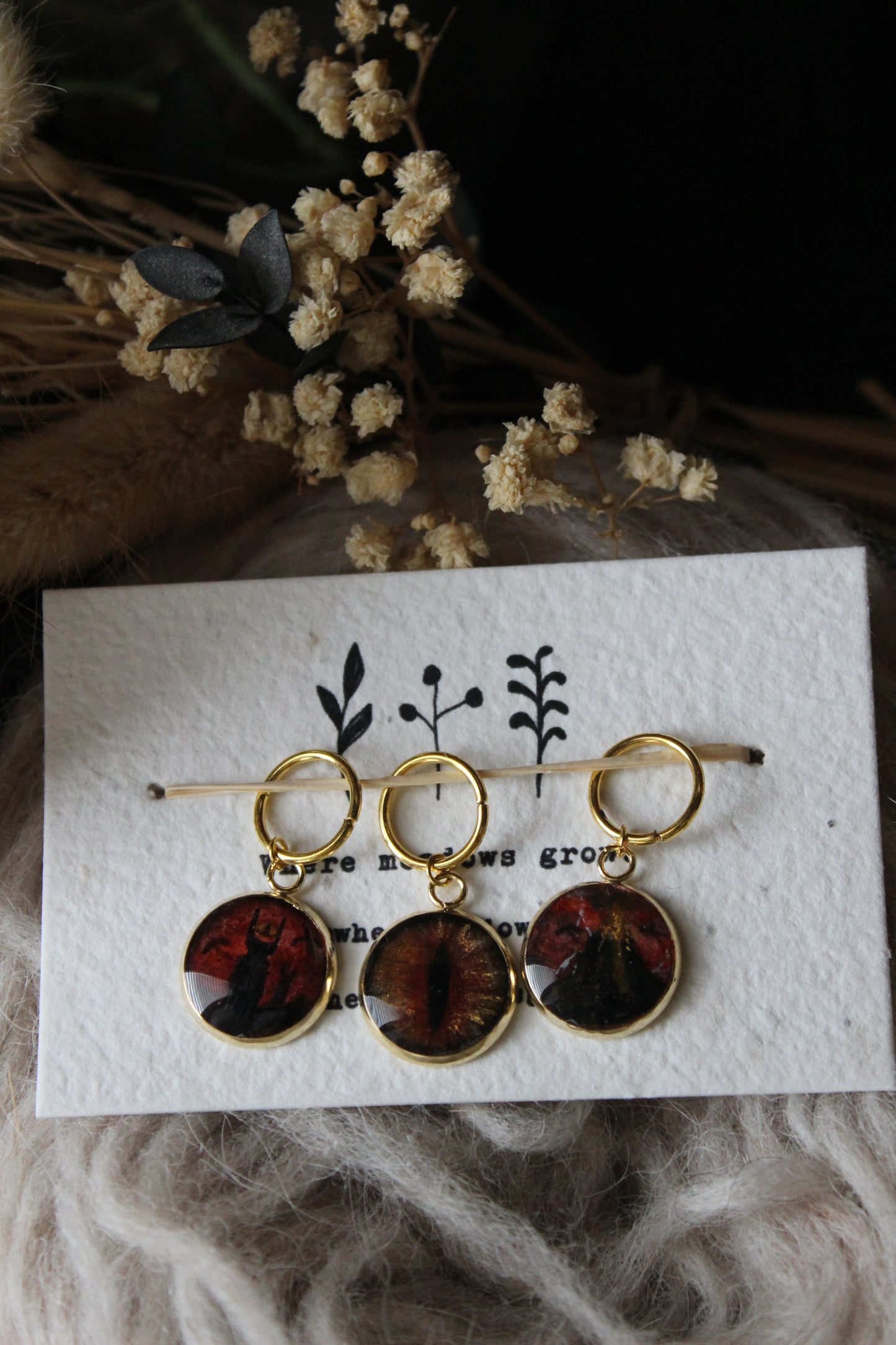 Mordor Never Sleeps (Middle Earth Collection) Stitchmarker Set