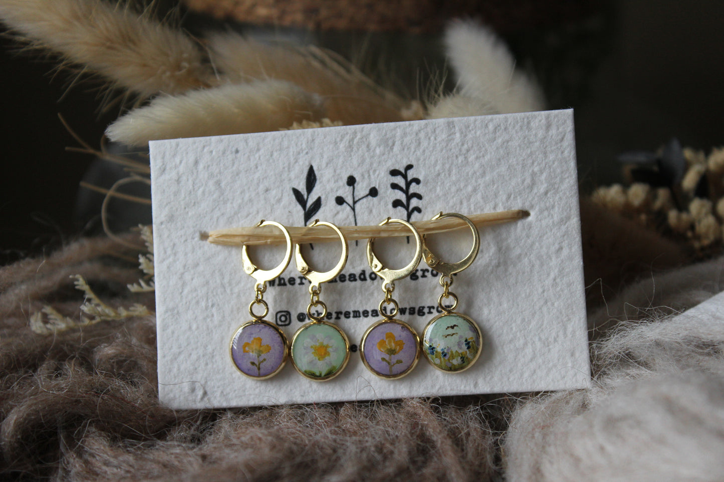 Petals and Meadows Stitchmarker Set