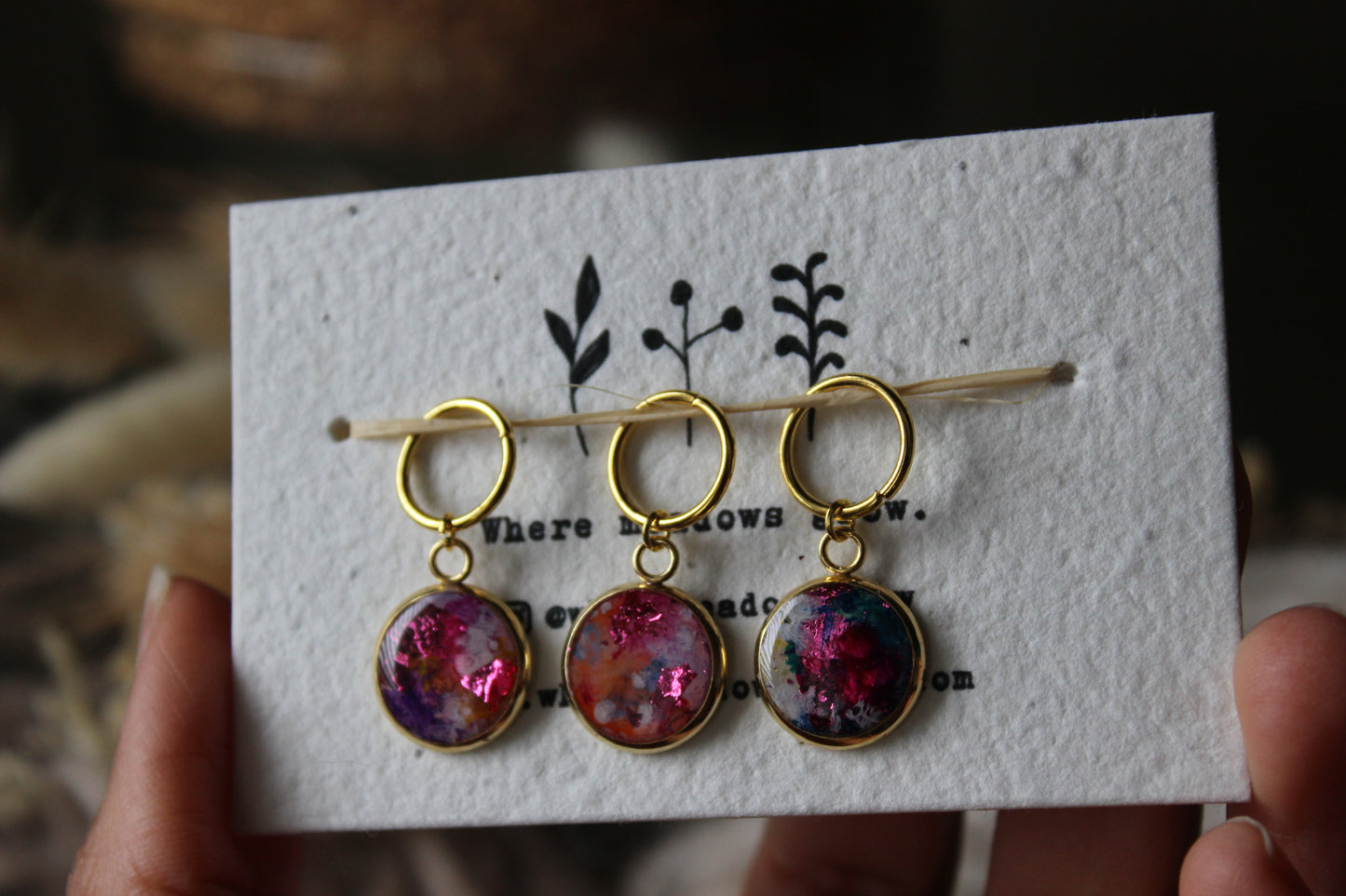 Abstract Shimmer Stitchmarker Set