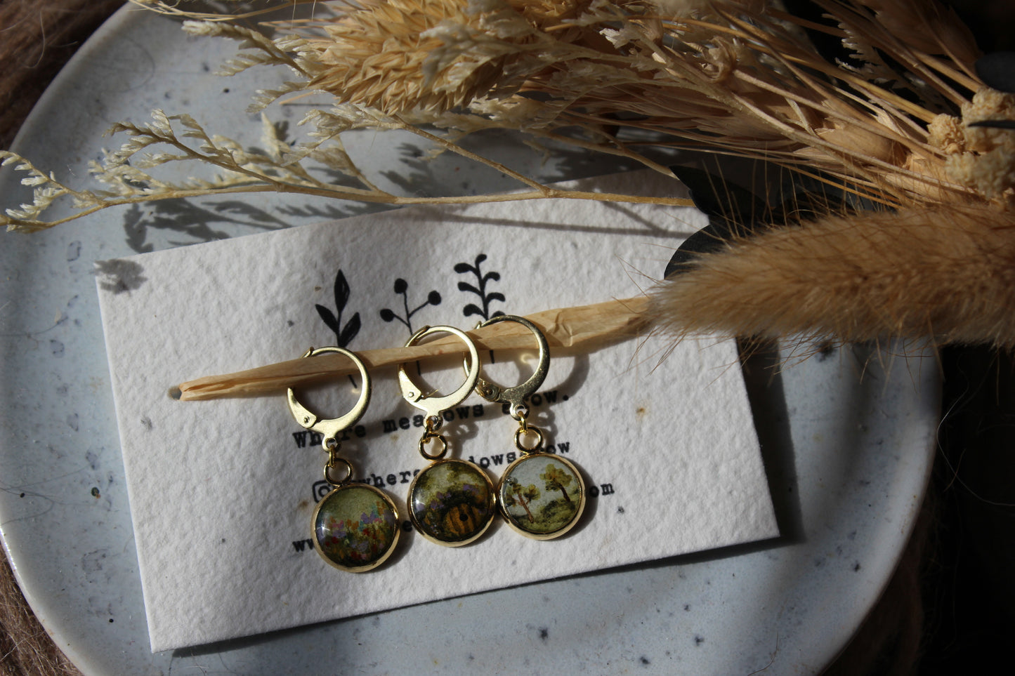 Purple Blossoms in the Shire Stitchmarker Set