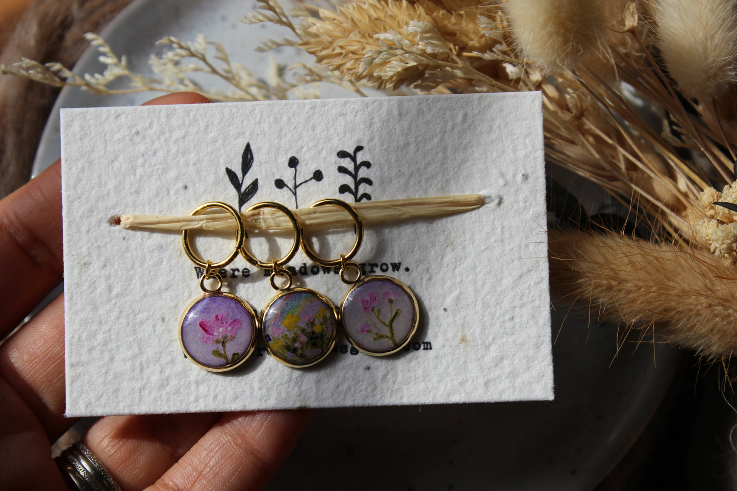 Pink Blossom Rainbow Stichmarker Set