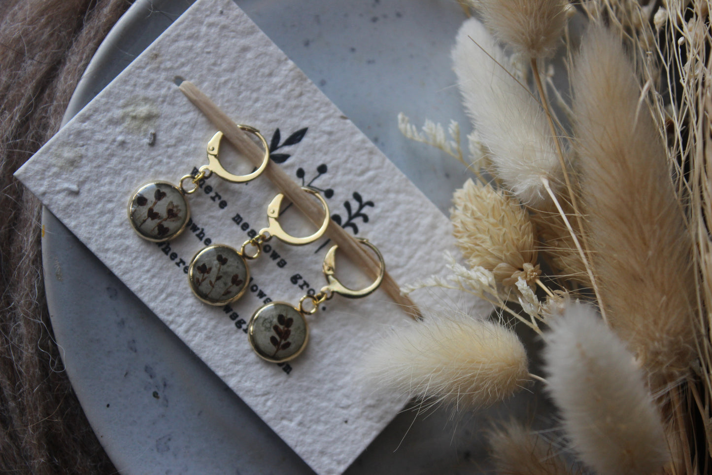 Earthy Petal Joy Stitchmarker Set