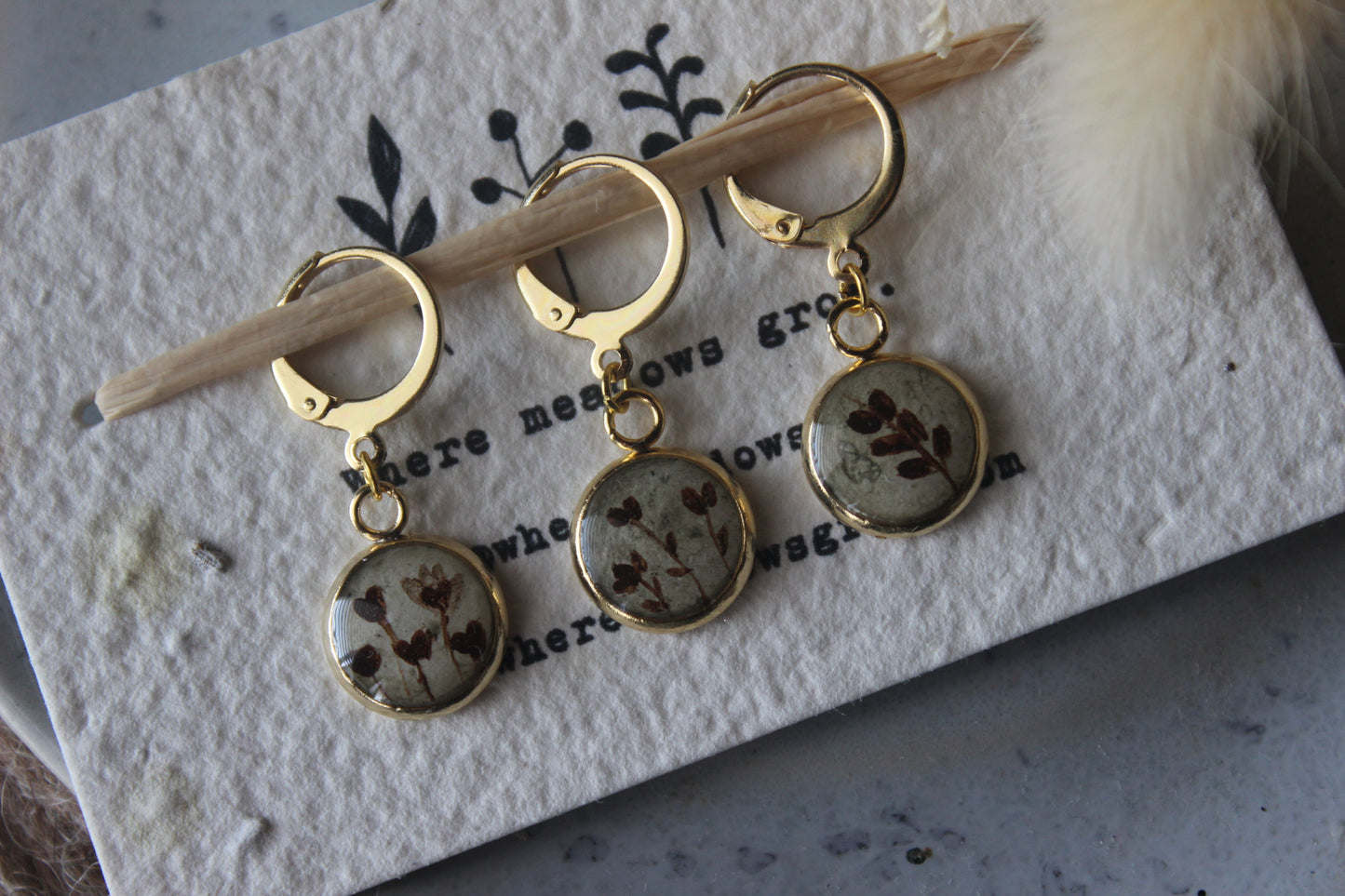 Earthy Petal Joy Stitchmarker Set