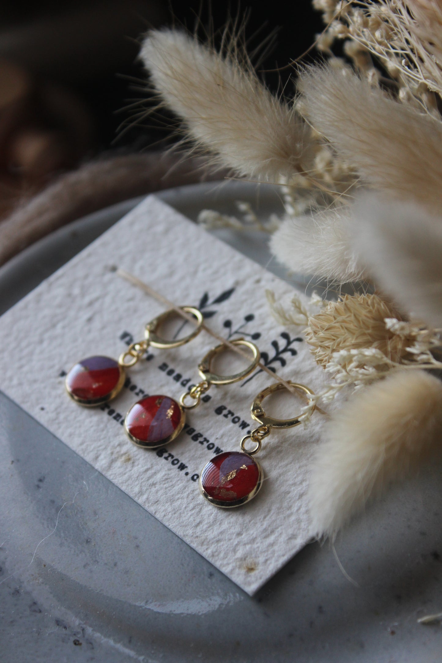 Abstract Gold Leaf Stitchmarker Set
