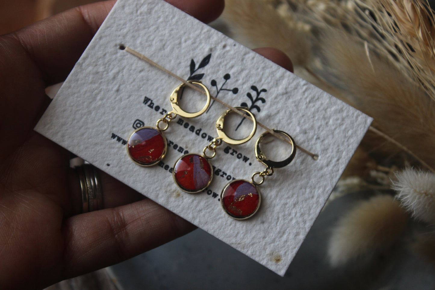 Abstract Gold Leaf Stitchmarker Set