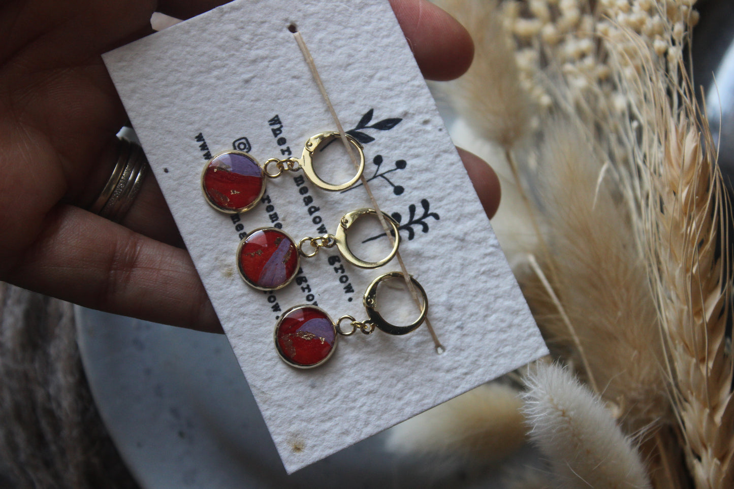 Abstract Gold Leaf Stitchmarker Set