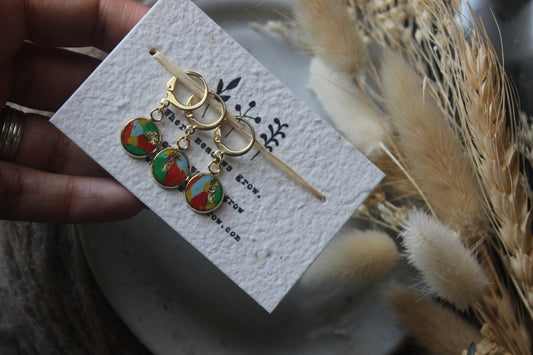 Colourful Clown Gold Leaf Stitchmarker Set