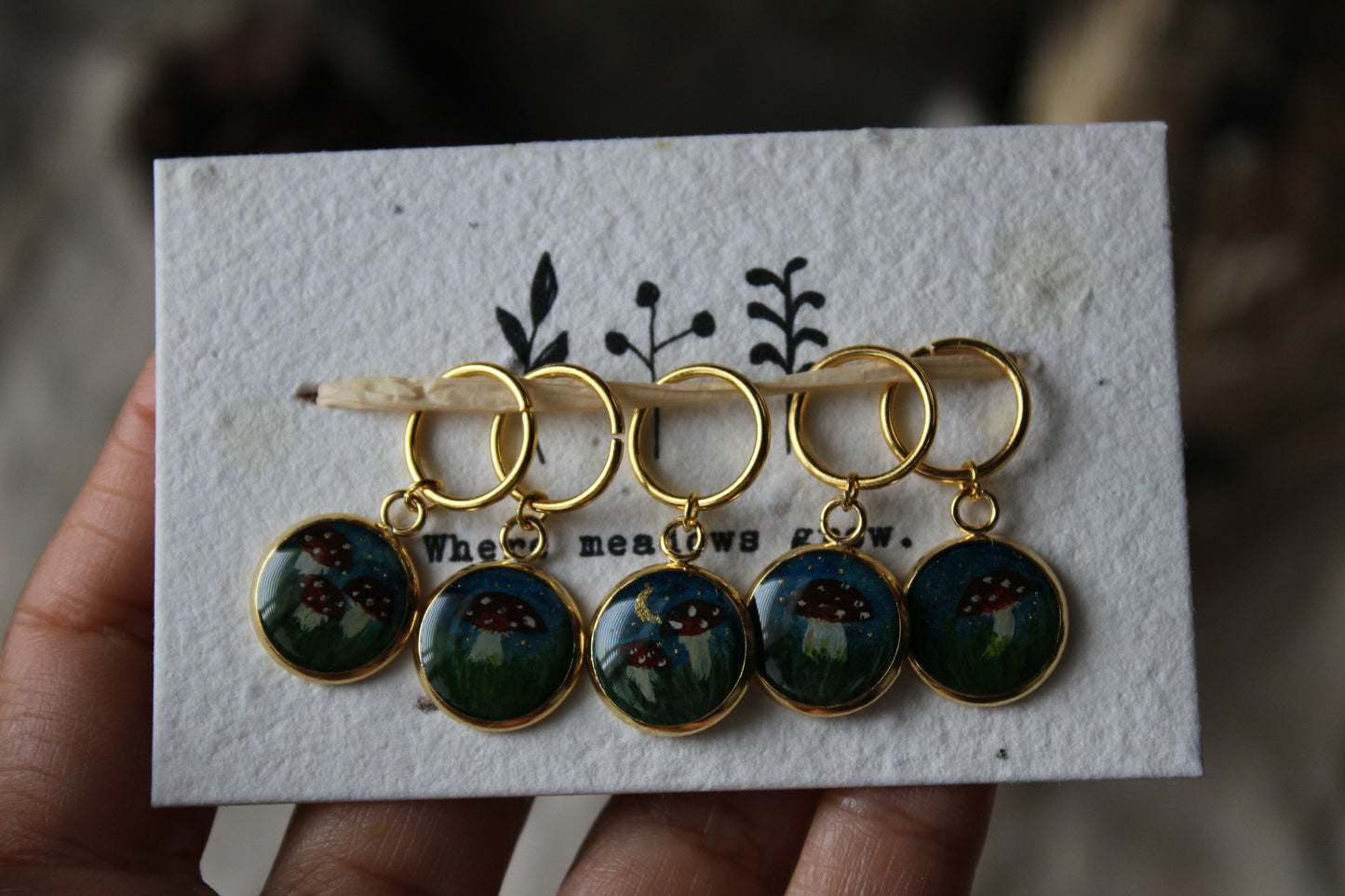 Toadstool Stitchmarkers