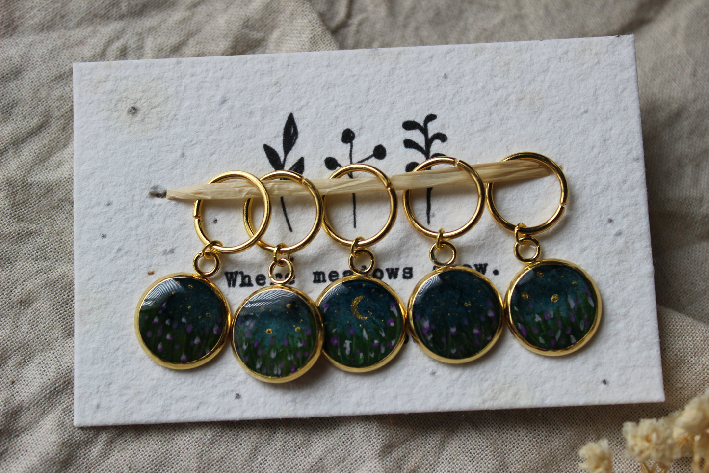 Twilight Meadow Stitchmarkers