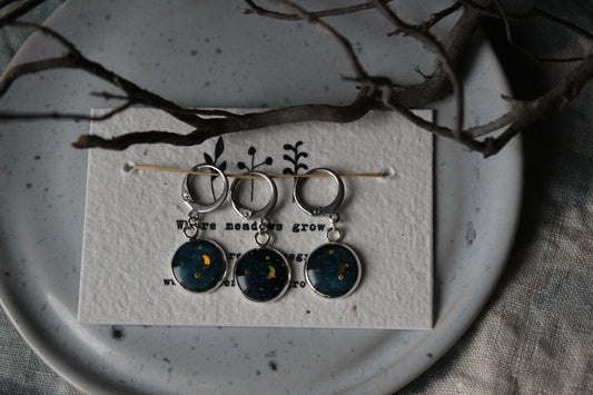 Starry Night Stitchmarkers Moons