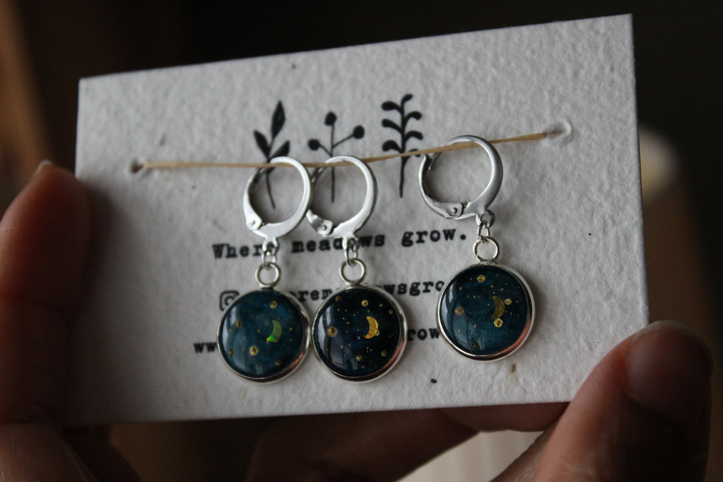 Starry Night Stitchmarkers Moons